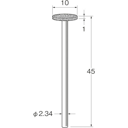 リューター　軸付電着ダイヤモンド砥石Ｄ１９１０＿