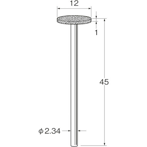 リューター　軸付電着ダイヤモンド砥石Ｄ１９１２＿