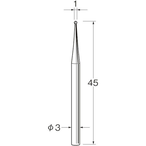 リューター　軸付電着ダイヤモンド砥石Ｄ３０１０＿