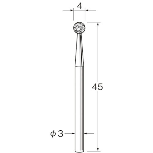 リューター　軸付電着ダイヤモンド砥石Ｄ３０４０＿
