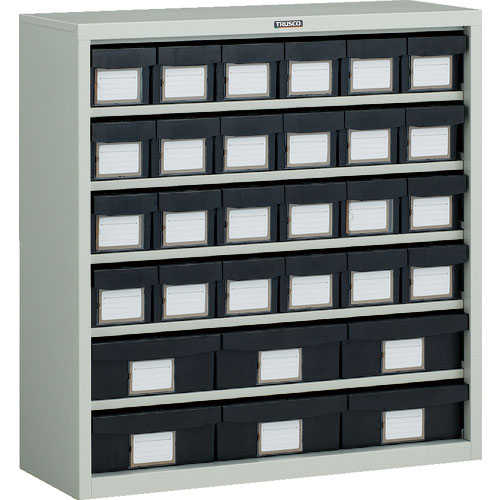 ＴＲＵＳＣＯ　パーツケース　バンラックケース　Ｌ型　導電引出小Ｘ２４　大Ｘ６個　Ｈ８８０＿
