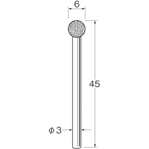 リューター　軸付電着ダイヤモンド砥石Ｄ３０６０＿