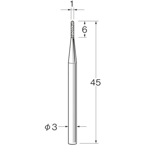 リューター　軸付電着ダイヤモンド砥石Ｄ３２１０＿