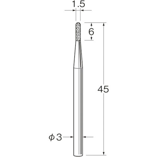 リューター　軸付電着ダイヤモンド砥石Ｄ３２１５＿