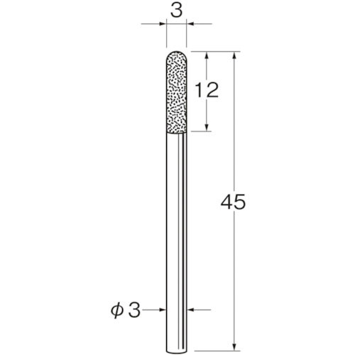 リューター　軸付電着ダイヤモンド砥石Ｄ３２３０＿