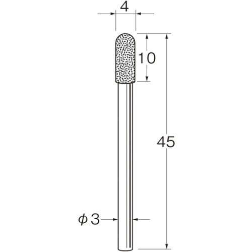 リューター　軸付電着ダイヤモンド砥石Ｄ３２４０＿