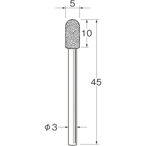 リューター　軸付電着ダイヤモンド砥石Ｄ３２５０＿