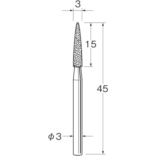 リューター　軸付電着ダイヤモンド砥石Ｄ３３３０＿