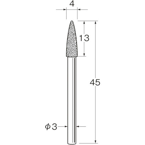 リューター　軸付電着ダイヤモンド砥石Ｄ３３４０＿