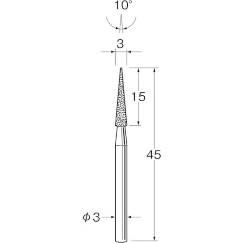 リューター　軸付電着ダイヤモンド砥石Ｄ３４３０＿