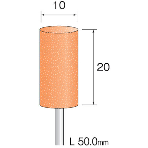 ミニモ　研磨用ゴム砥石　ＷＡ　ハード＃６００　φ１０　（１０本入）＿