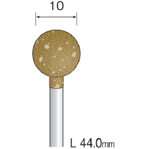 ミニモ　研削用ゴム砥石　ＷＡ　ミディアム＃１２０　φ１０　（１０本入）＿