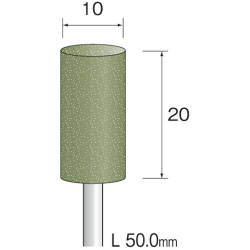 ミニモ　研磨用ゴム砥石　ＷＡ　ミディアム＃３２０　φ１０　（１０本入）＿