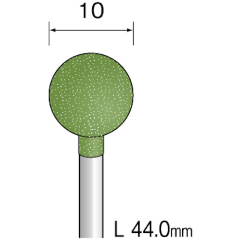 ミニモ　研磨用ゴム砥石　ＷＡ　ミディアム＃１８０　φ１０　（１０本入）＿