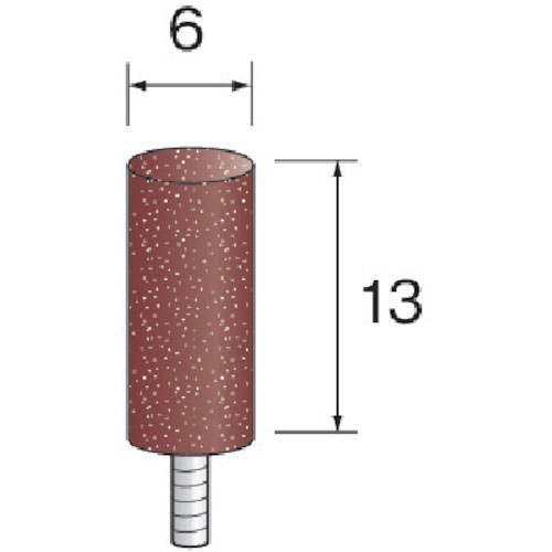 ミニモ　セパレートロングシャフトゴム砥石　ＷＡ　ミディアム＃２２０　φ６　１０本＿