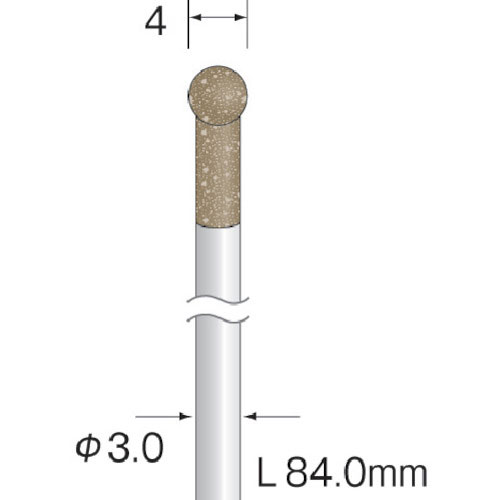 ミニモ　ロングシャフトゴム砥石　＃１８０　φ４＿
