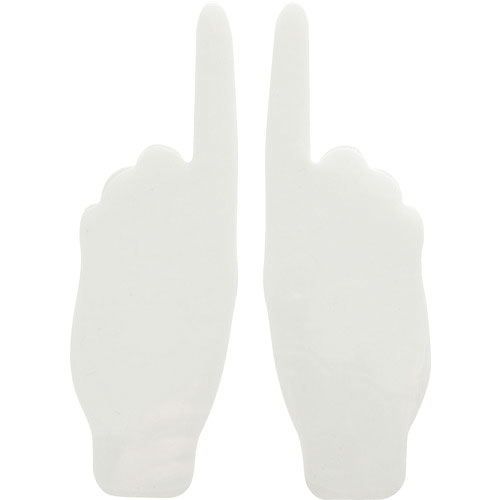 ＴＲＵＳＣＯ　耐久フロアサイン手型　白　２枚（１シート）＿