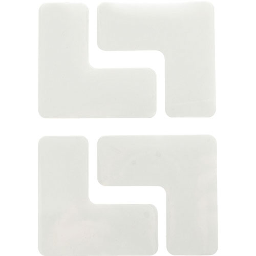 ＴＲＵＳＣＯ　耐久フロアサインズＬ型　Ｓサイズ　白４枚（１シート）＿