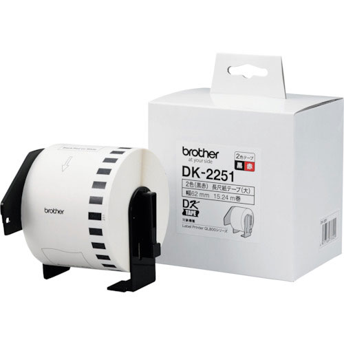 ブラザー　ＤＫテープ（ＱＬシリーズ用）幅６２ｍｍ無定長（黒赤）＿