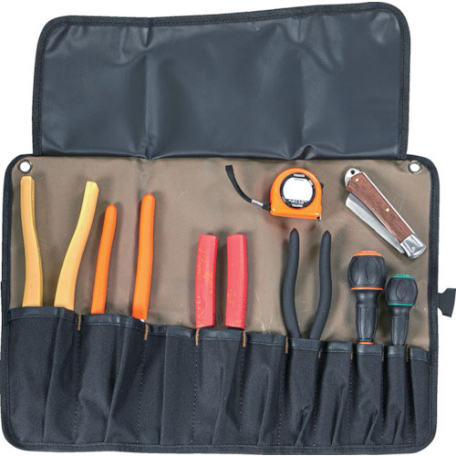 ＴＲＵＳＣＯ　電気工事士技能試験工具　９点入　ツールロールセット＿