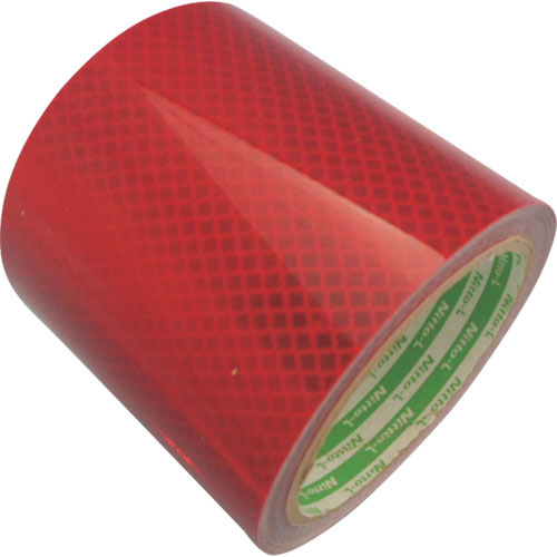 日東エルマテ　軟質高輝度プリズム反射テープＤＭ９６００　１００ｍｍ×５Ｍ　赤＿