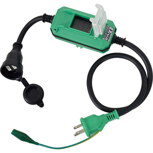 日動　電工ドラム　デジタルドラム　ボックスタイプ　電圧電流メーター付　アース付　０．９ｍ＿