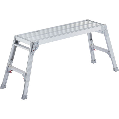 ハセガワ　アルミ製脚部伸縮式足場台　４３～５５ｃｍ（１７６７８）＿