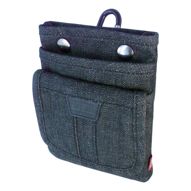 ＥＤＷＩＮ　腰袋　フラットケース　フタ付　黒＿