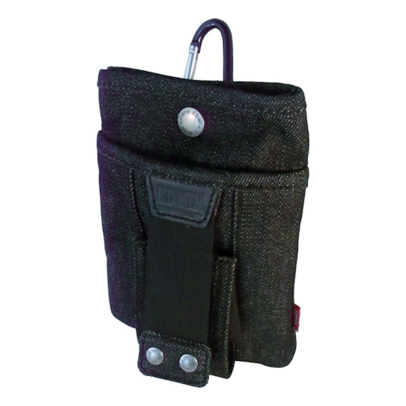 ＥＤＷＩＮ　腰袋　フラットケース　携帯ケース付　黒＿