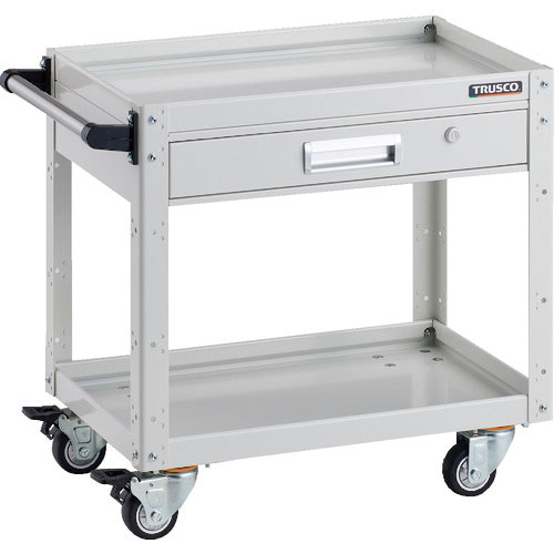 ＴＲＵＳＣＯ　ツールワゴン　イーグルワゴン　６００×４００×Ｈ６００　引出付　ウレタン４輪自在　ホワ＿