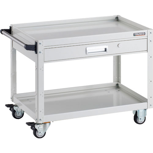 ＴＲＵＳＣＯ　ツールワゴン　イーグルワゴン　７５０×５００×Ｈ６００　引出付　ウレタン車輪　ホワイト＿