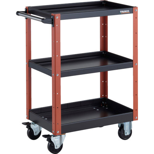 ＴＲＵＳＣＯ　ツールワゴン　イーグルワゴン　６００Ｘ４００ＸＨ８８０　浅２深１段　ブラック／オレンジ＿