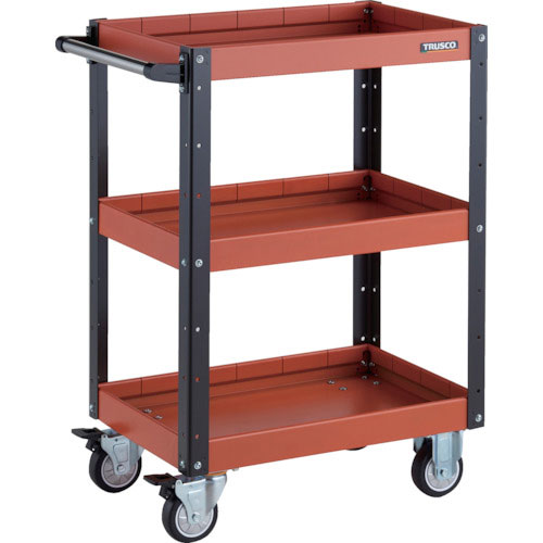 ＴＲＵＳＣＯ　ツールワゴン　イーグルワゴン　６００Ｘ４００ＸＨ８８０　深型３段ウレタン車輪　ブラック＿