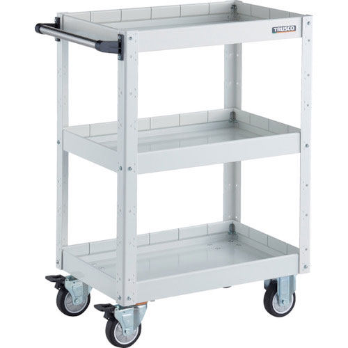 ＴＲＵＳＣＯ　ツールワゴン　イーグルワゴン　６００Ｘ４００ＸＨ８８０　深型３段　ウレタン車輪　ホワイ＿