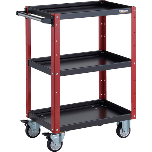 ＴＲＵＳＣＯ　ツールワゴン　イーグルワゴン　６００Ｘ４００ＸＨ８８０　ウレタン車輪　ブラック／レッド＿