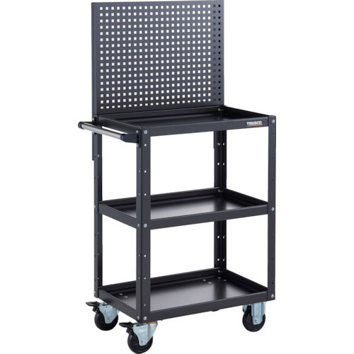 ＴＲＵＳＣＯ　ツールワゴン　イーグルワゴン　上部パンチングパネル付　６００Ｘ４００Ｘ１３３０　ブラッ＿