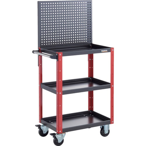 ＴＲＵＳＣＯ　ツールワゴン　イーグルワゴン　上部パンチングパネル付　６００Ｘ４００Ｘ１３３０　ブラッ＿