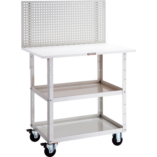 ＴＲＵＳＣＯ　ツールワゴン　イーグルワゴン　上部パンチングパネル　天板仕様　６００×４００×１３５２＿