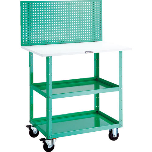 ＴＲＵＳＣＯ　ツールワゴン　イーグルワゴン　上部パンチングパネル　天板仕様　６００×４００×１３５２＿