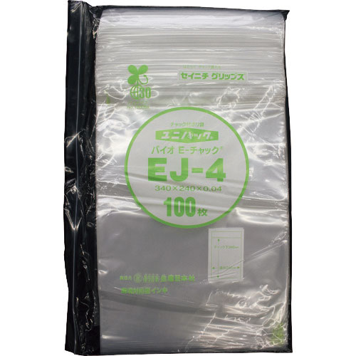 セイニチ　「ユニパック」バイオＥチャック規格品（チャック付ポリエチレン袋）　ＥＪ－４　３４０×２４０＿