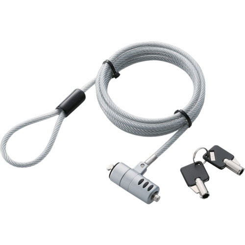 エレコム　セキュリティワイヤー　シリンダー錠＿