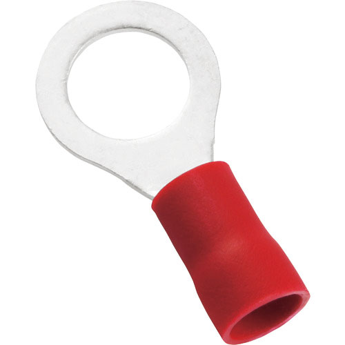 ストロングホールド　ビニール絶縁被覆付圧着端子（丸形）　電線サイズ：ＡＷＧ８／８ｓｑ　取付ネジ：Ｍ１＿