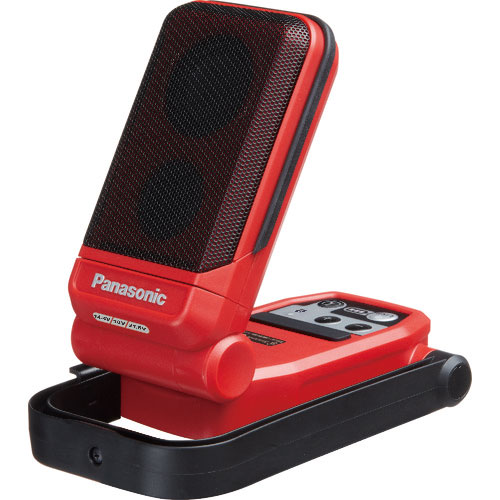 Ｐａｎａｓｏｎｉｃ　工事用　充電ワイヤレススピーカー　ＵＳＢ端子付き　赤＿