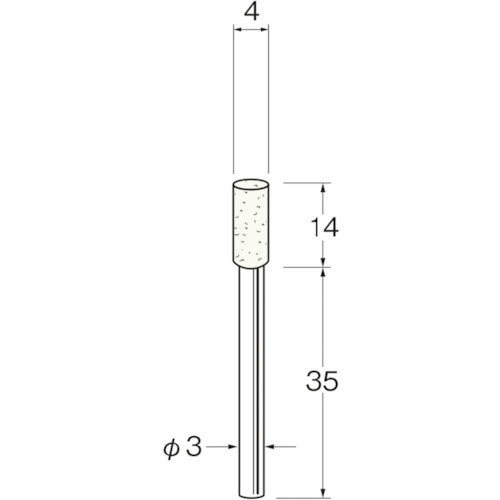 リューター　軸付フェルトバフ外径（ｍｍ）：４＿