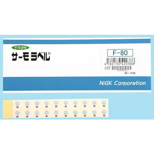 日油技研　サーモラベル１点表示／小型屋外対応型　不可逆性　８０度＿
