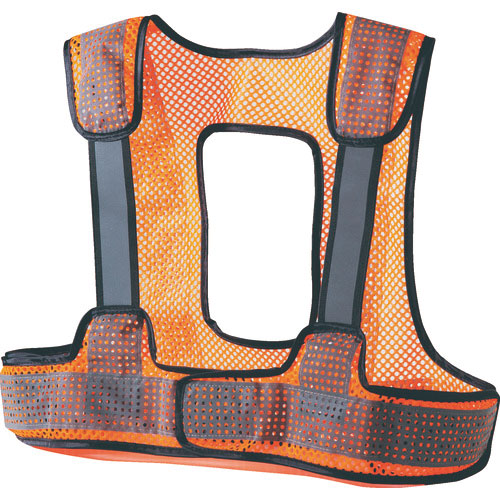スリーライク　フルハーネス対応ベンチレーション反射ベストＳＰＩＤＥＲ３００／蛍光オレンジＸガラスビー＿