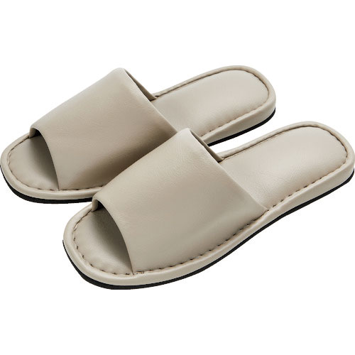 ＴＲＵＳＣＯ　フェイクレザー前開きスリッパ　フリーサイズ　ベージュ＿