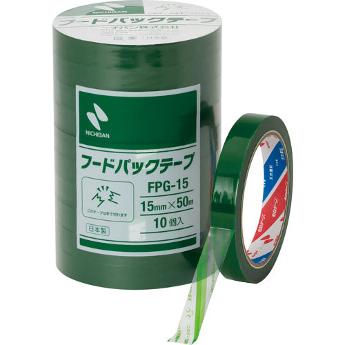 ニチバン　フードパックテープ緑ＦＰＧ－１５　１５ｍｍＸ５０ｍ＿
