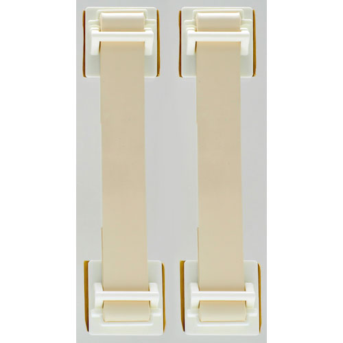 ＴＲＵＳＣＯ　地震対策　転倒防止ゴムベルト（２本入）アイボリー＿