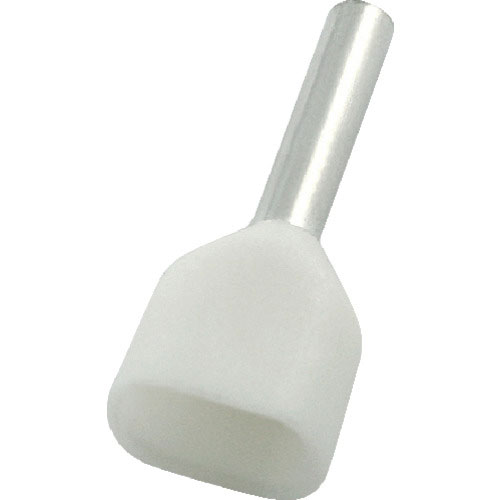 ＴＲＵＳＣＯ　フェルール圧着端子　絶縁スリーブ付き　ツインタイプ　０．５－８　１００個入＿